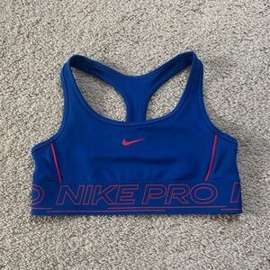 Nike Pro Girls Blue Sports Bra